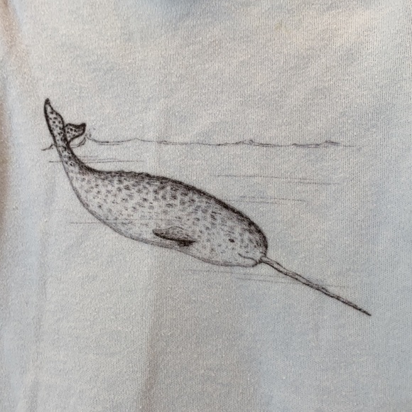 Narwhal Onesie Light Blue 0-3m - Picture 2 of 4